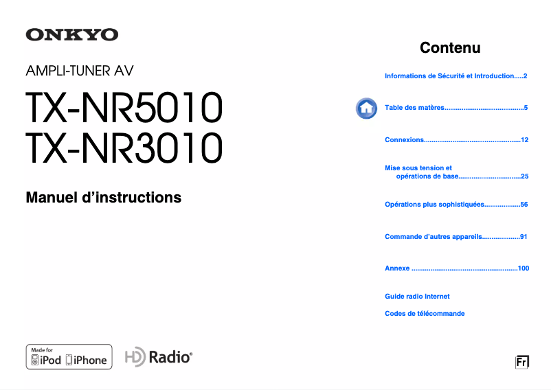 Página 1 del manual Manual de usuario Onkyo TX-NR3010
