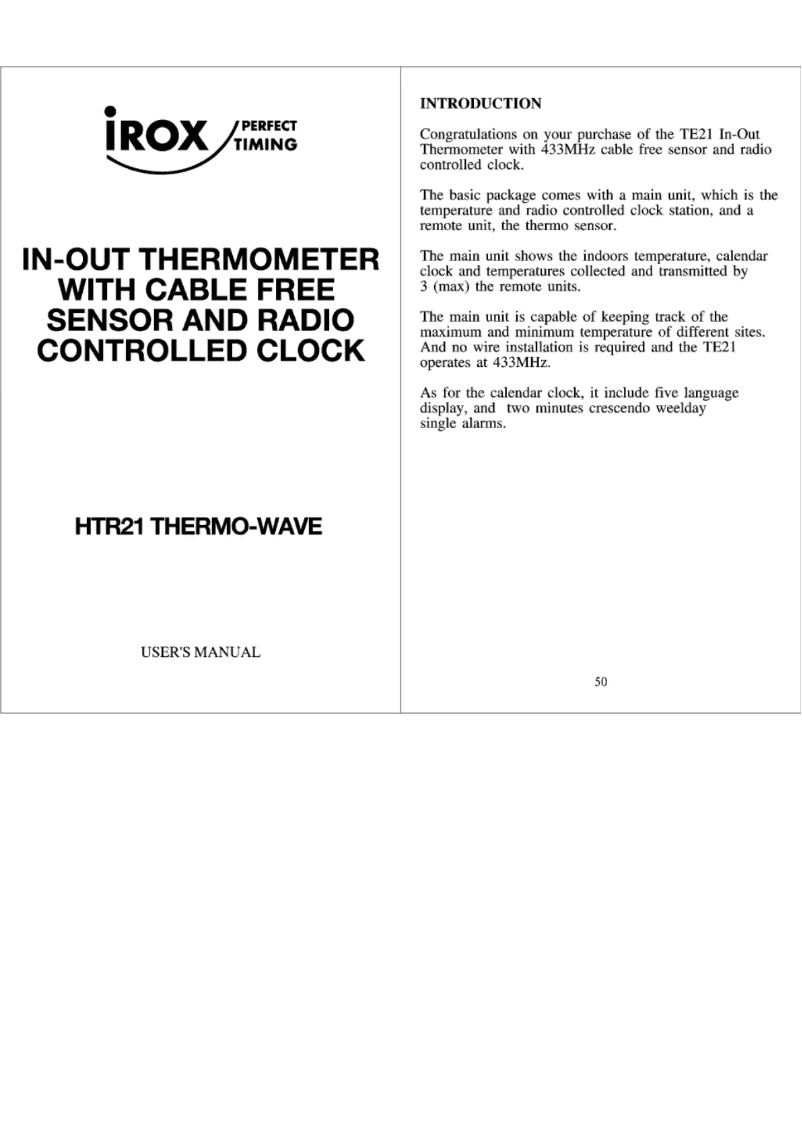 Página 1 del manual Manual de usuario Irox Thermo Wave HTR21