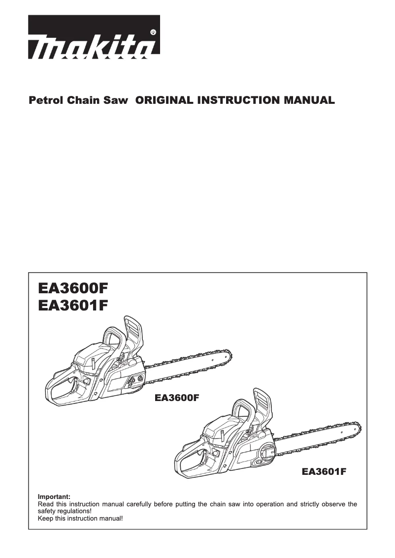 Página 1 del manual Manual de usuario Makita EA3601F35B
