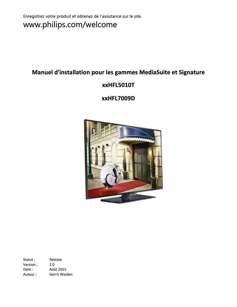 Imagen de la primera página del manual del dispositivo 47HFL7009D