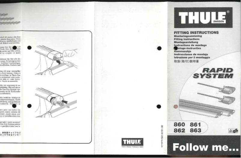 Imagen de la primera página del manual del dispositivo Aero Bar 861