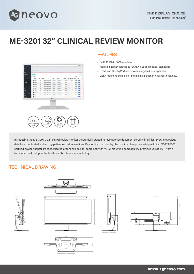Imagen de la primera página del manual del dispositivo ME-3201