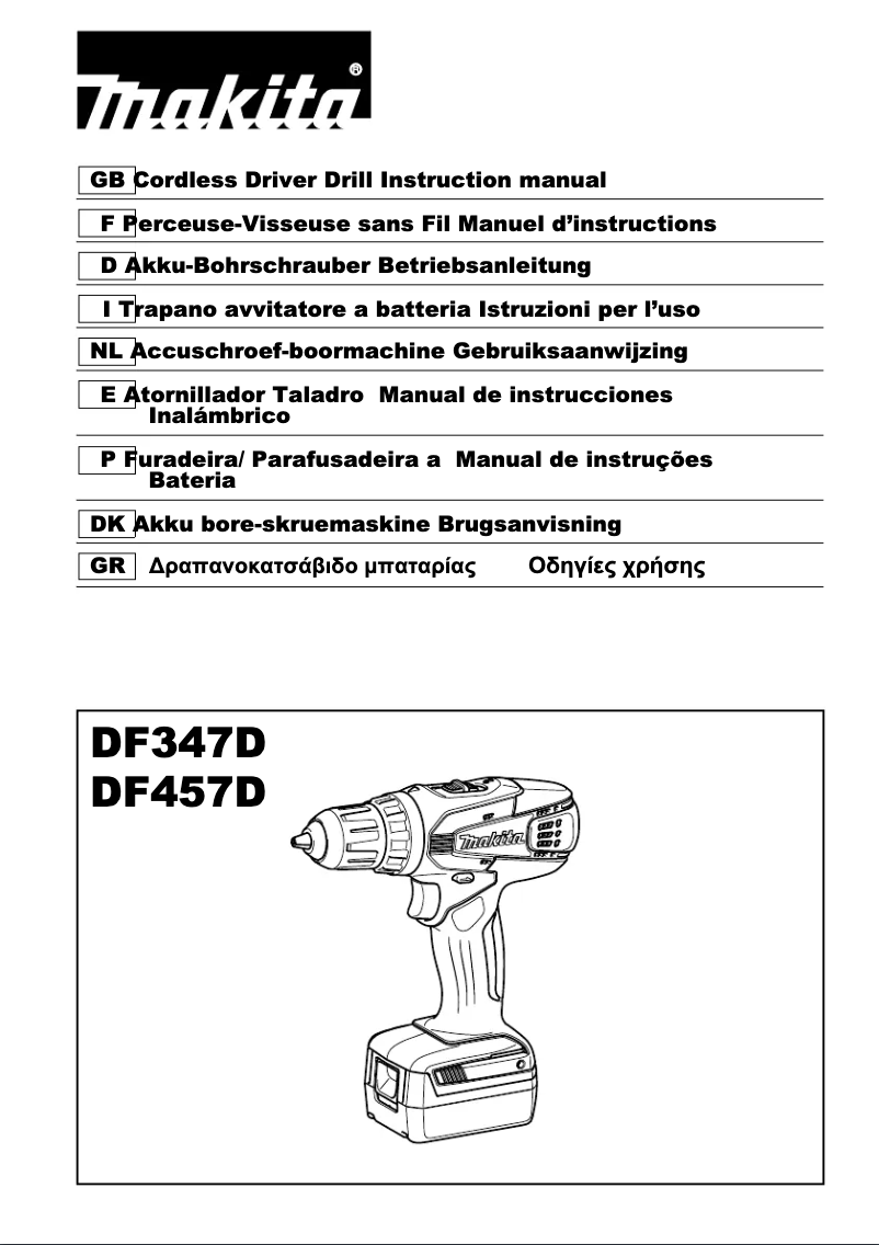 Página 1 del manual Manual de usuario Makita DK18041