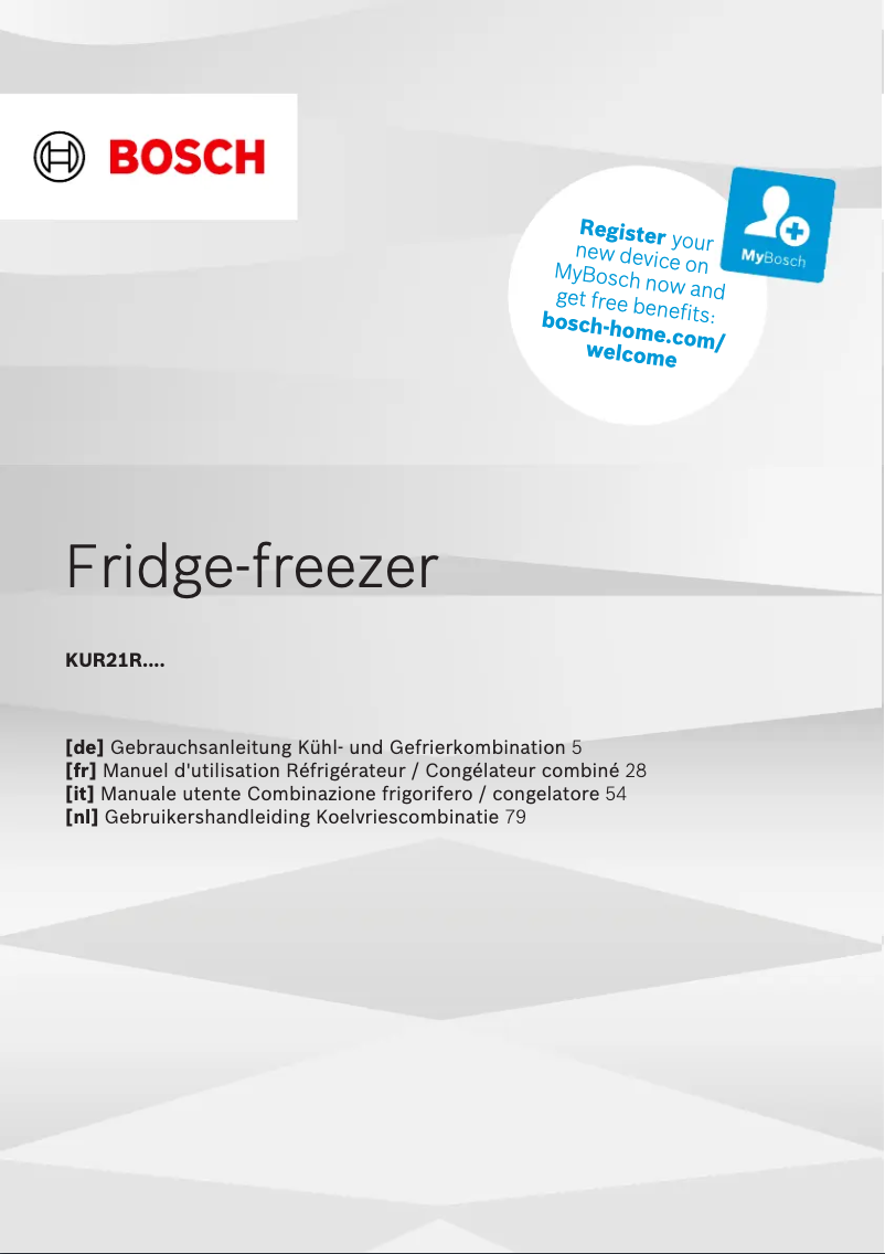 Imagen de la primera página del manual del dispositivo KUR21ADE0