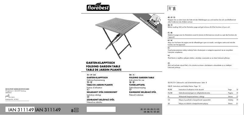Imagen de la primera página del manual del dispositivo IAN 311149