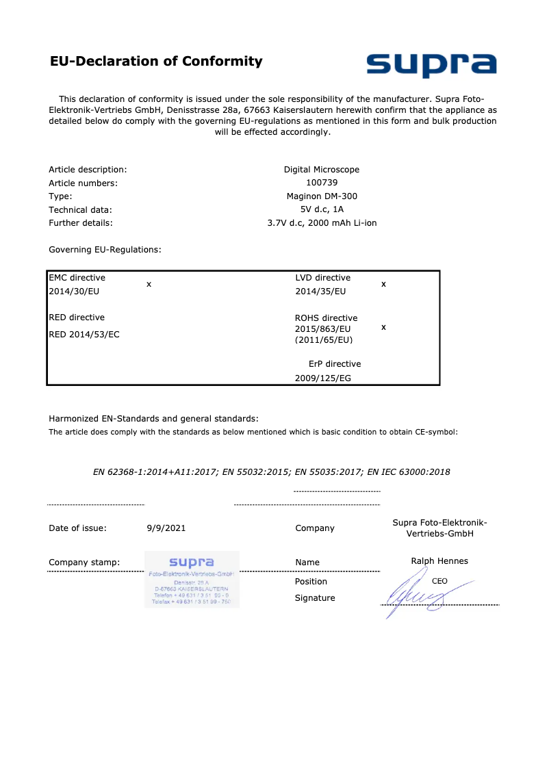 Página 1 del manual Manual de usuario Maginon DM-300