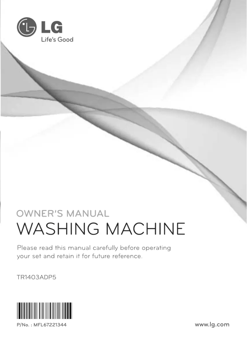 Página 1 del manual Manual de usuario LG TR1403ADP5