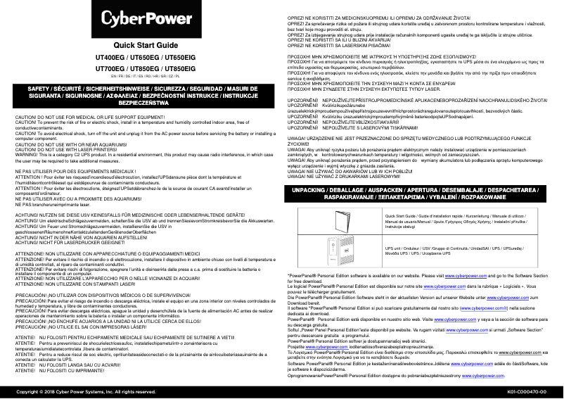 Página 1 del manual Manual de usuario CyberPower RT650EI
