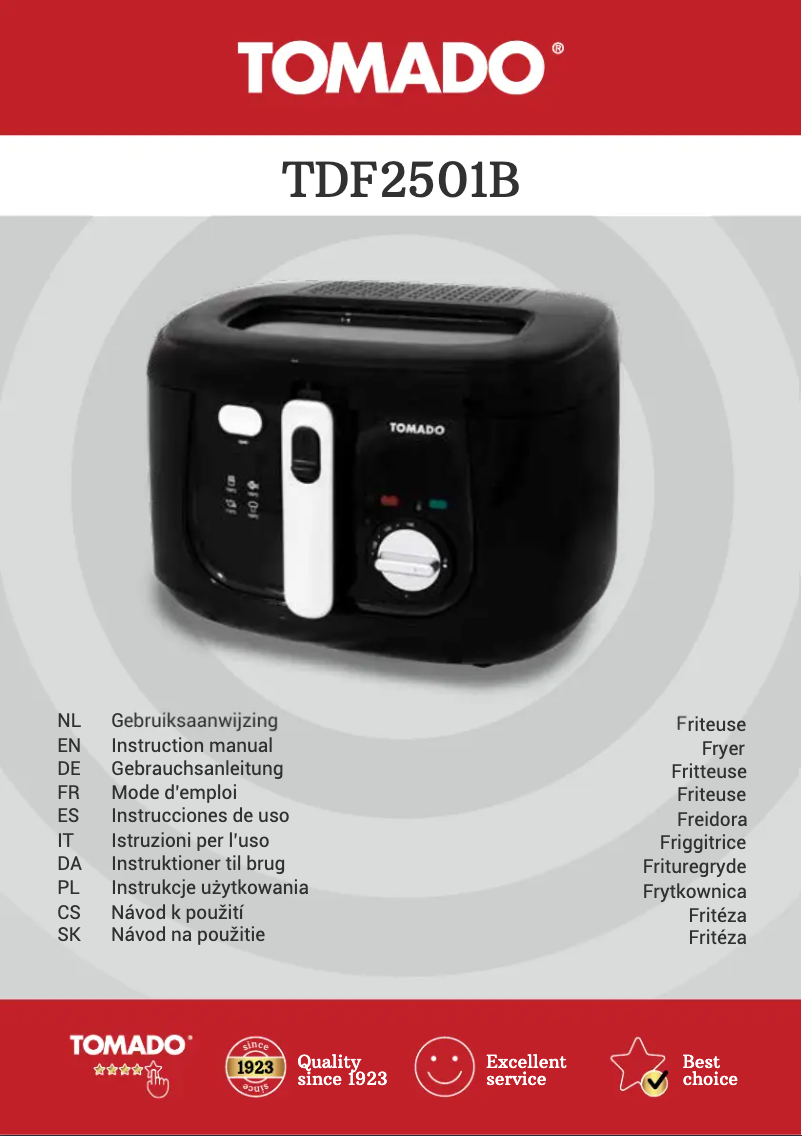 Imagen de la primera página del manual del dispositivo TDF2501B