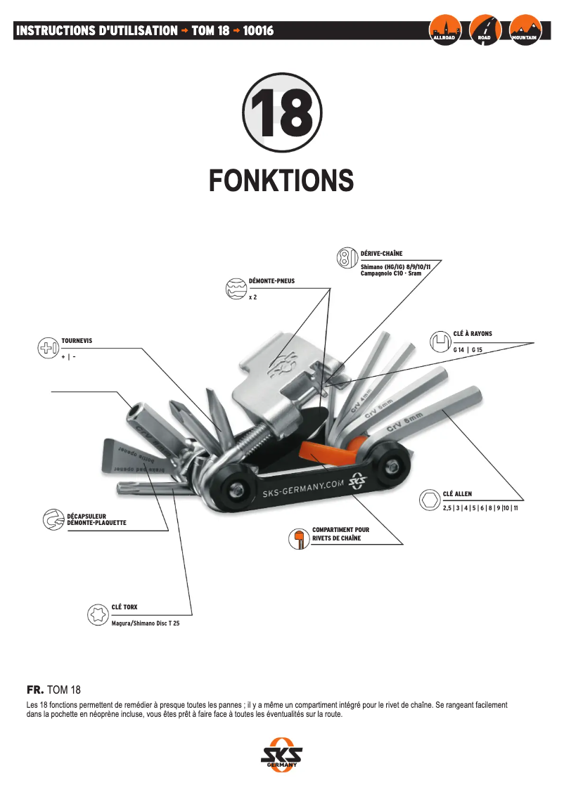Página 1 del manual Manual de usuario SKS TOM 18