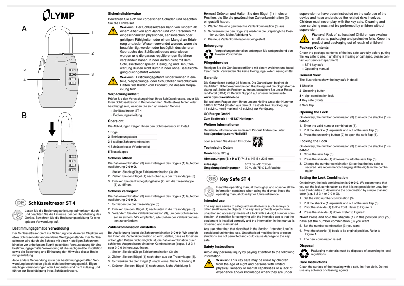 Imagen de la primera página del manual del dispositivo ST 4