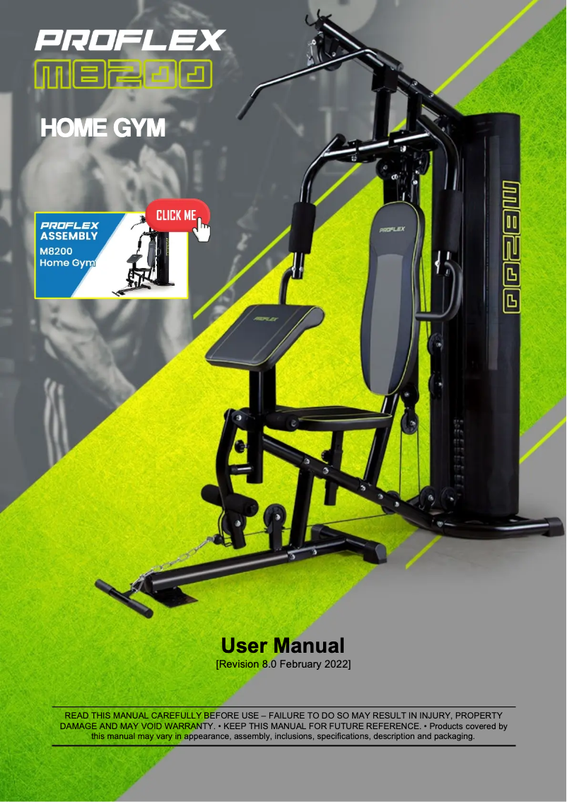 Imagen de la primera página del manual del dispositivo M8200