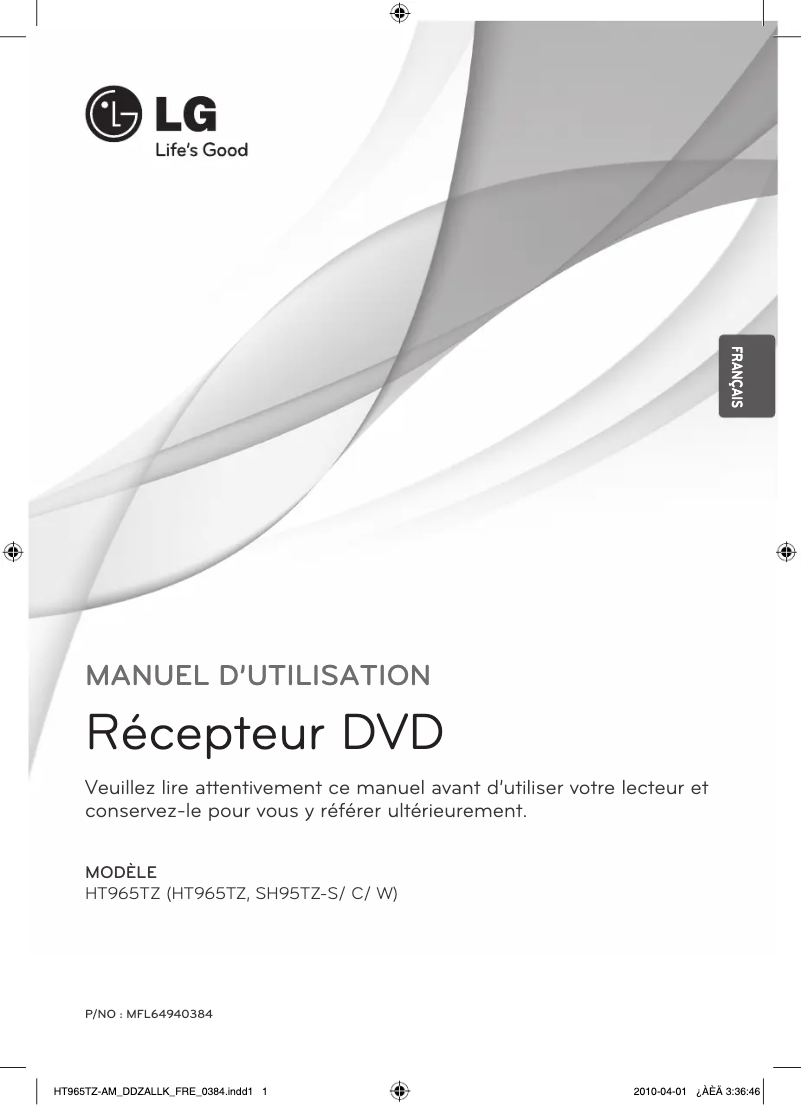 Imagen de la primera página del manual del dispositivo HT965TZ