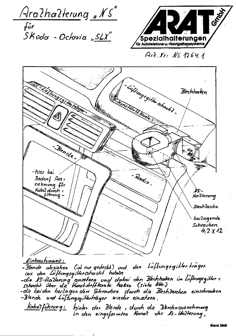 Imagen de la primera página del manual del dispositivo NS1264.1