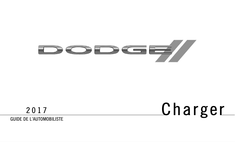 Página 1 del manual Manual de usuario Dodge Charger (2017)