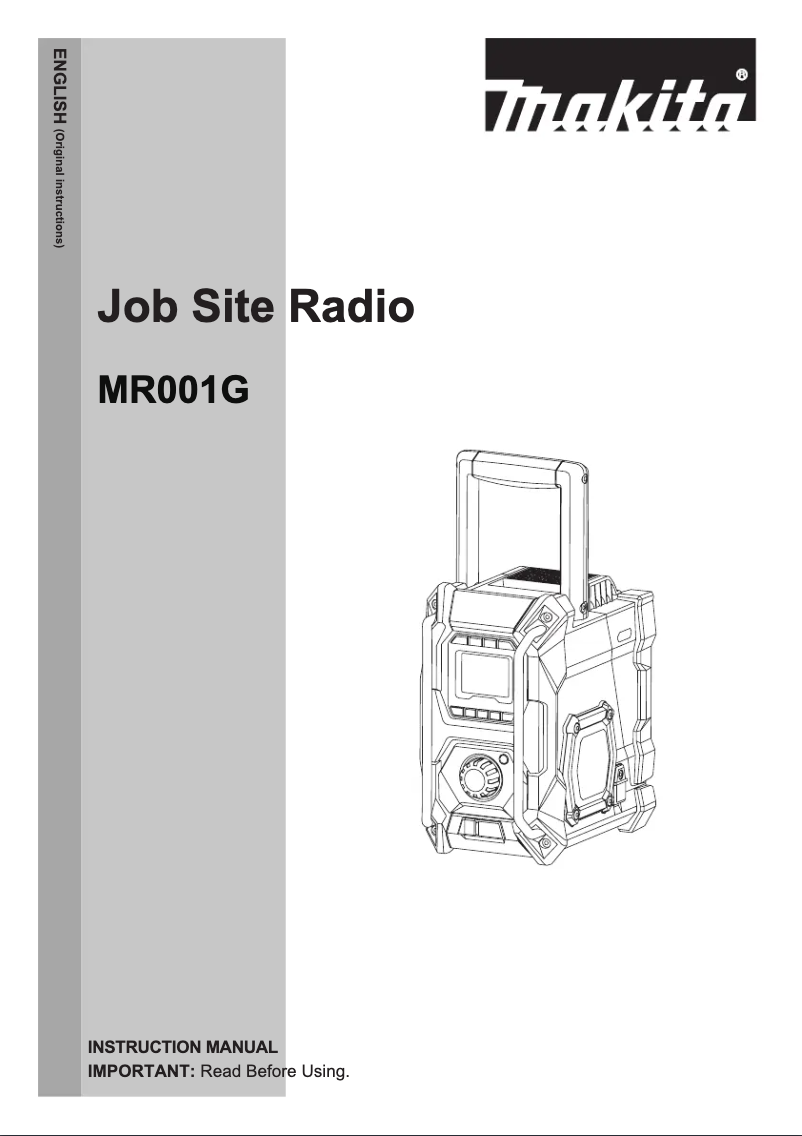 Página 1 del manual Manual de usuario Makita MR001GZ01