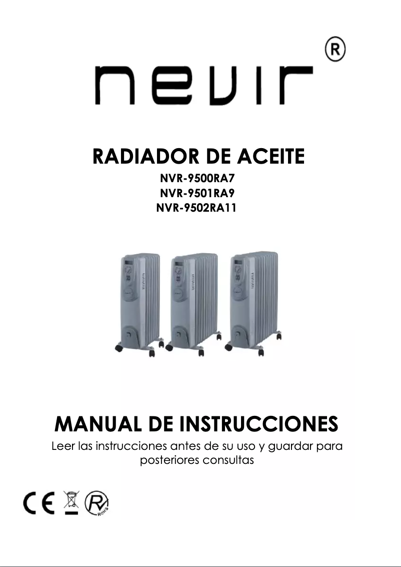 Página 1 del manual Manual de usuario Nevir NVR-9502RA11