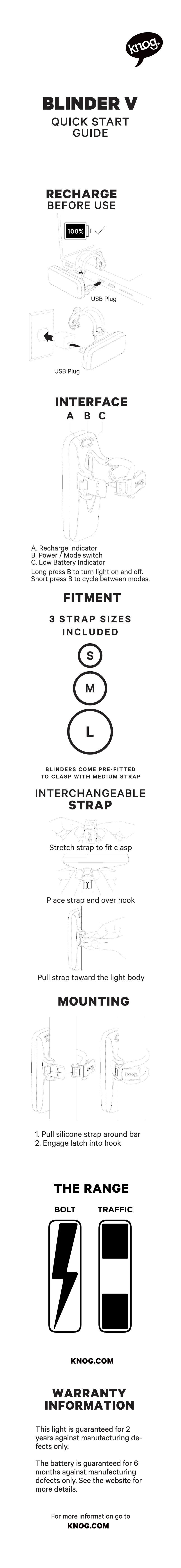 Página 1 del manual Manual de usuario Knog Blinder V Traffic
