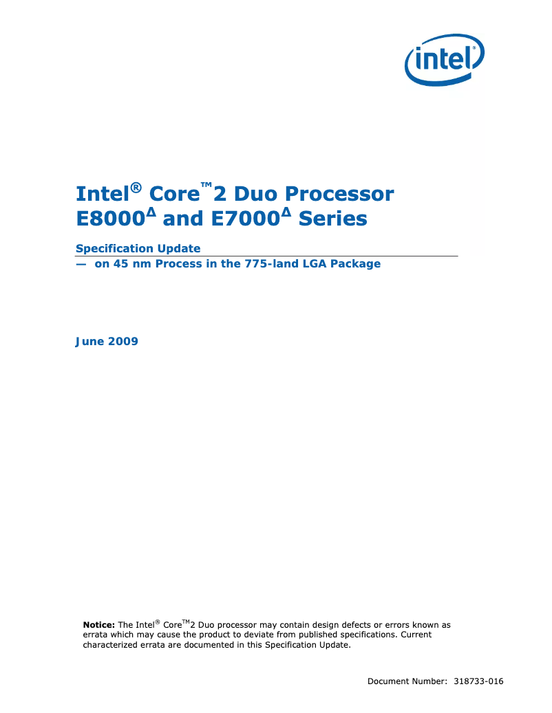 Página nº 1 - Manual de usuario Intel Core 2 Duo E8230