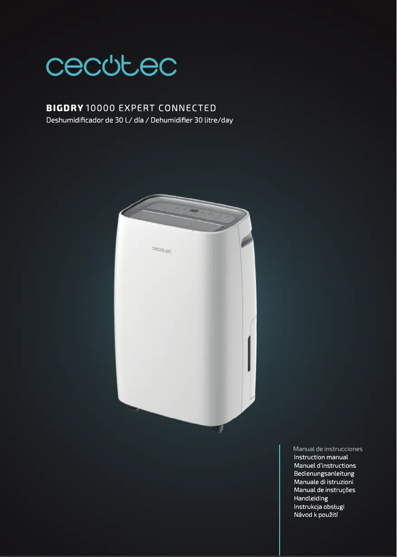 Imagen de la primera página del manual del dispositivo BigDry 10000 Expert Connected