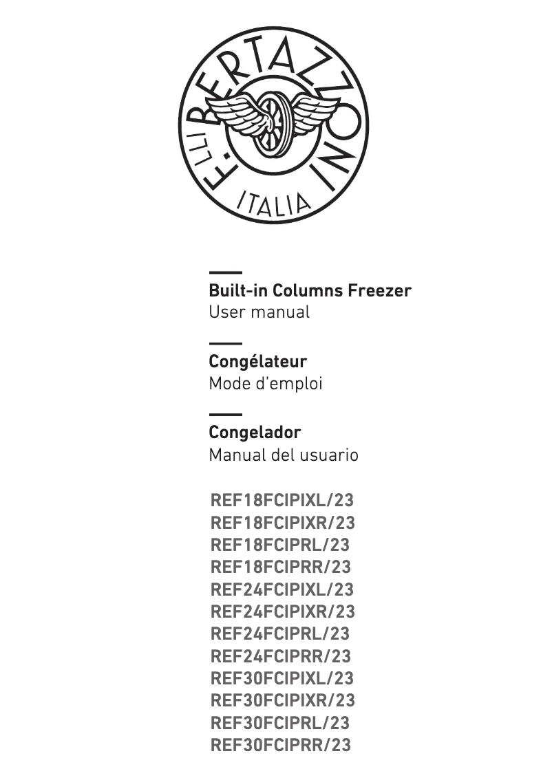 Página 1 del manual Manual de usuario Bertazzoni REF30FCIPRR