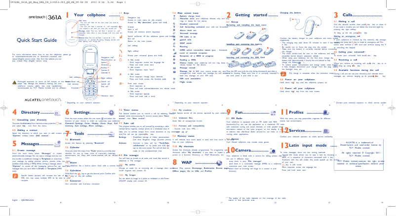 Página nº 1 - Manual de usuario Alcatel One Touch 361A