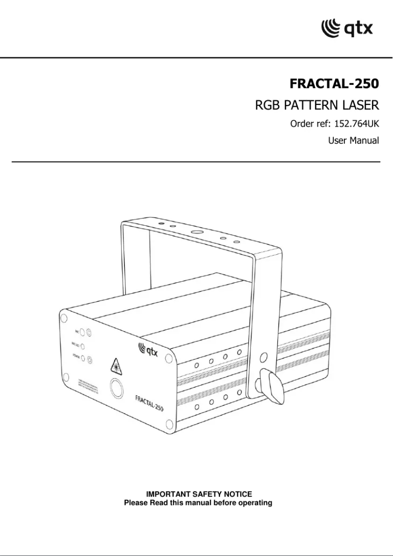 Página 1 del manual Manual de usuario Qtx FRACTAL-250
