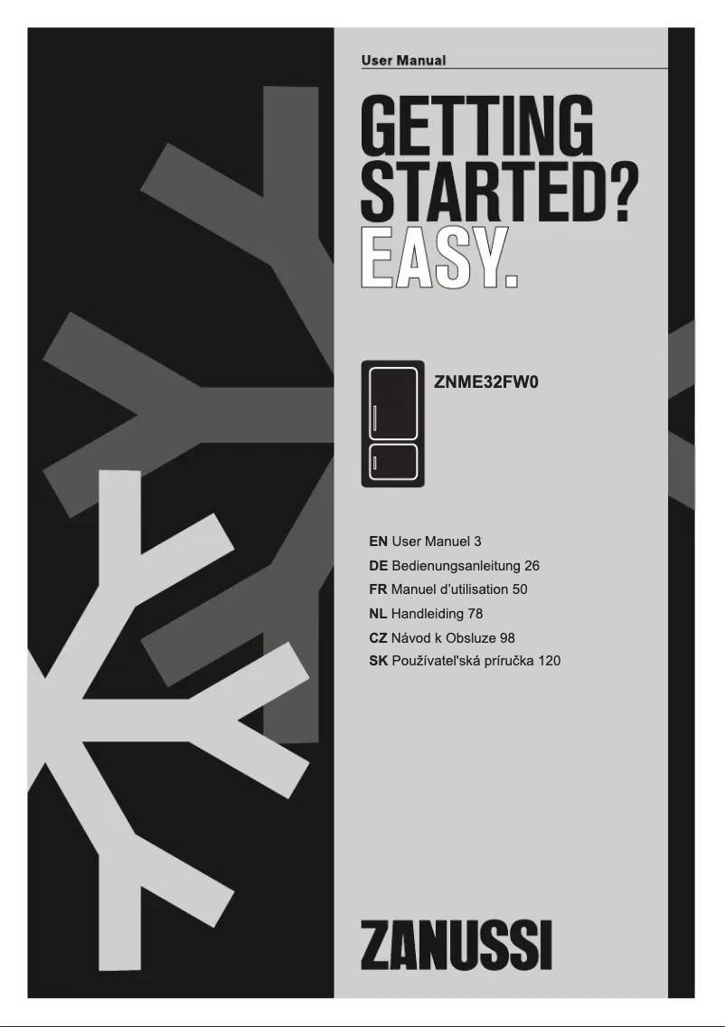 Página 1 del manual Manual de usuario Zanussi ZNME32FW0