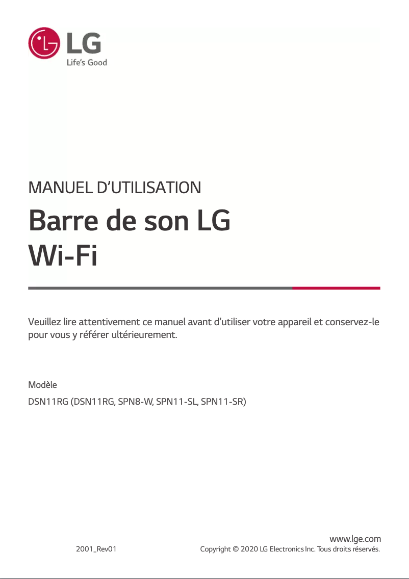 Imagen de la primera página del manual del dispositivo DSN11RG