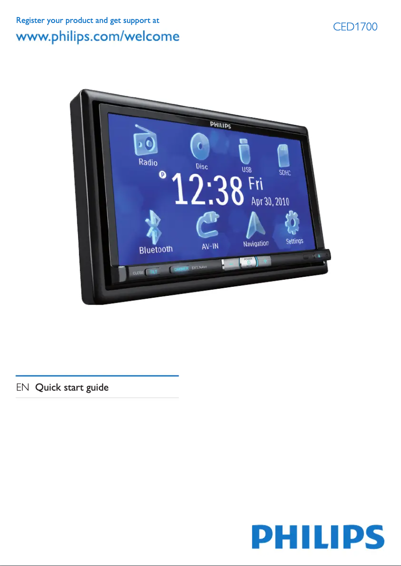 Página 1 del manual Guía de inicio rápido Philips CED1700