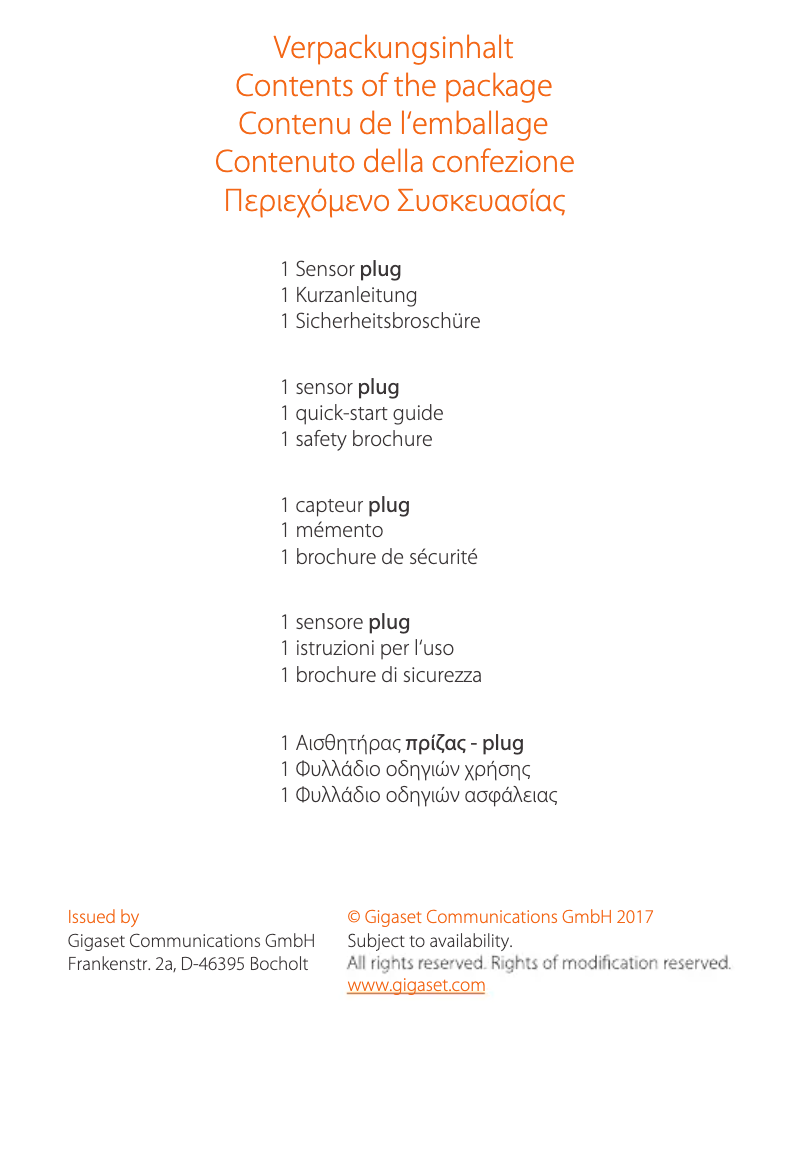 Página 1 del manual Manual de usuario Gigaset Plug Pack ONE X