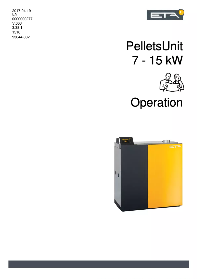Imagen de la primera página del manual del dispositivo PU 15
