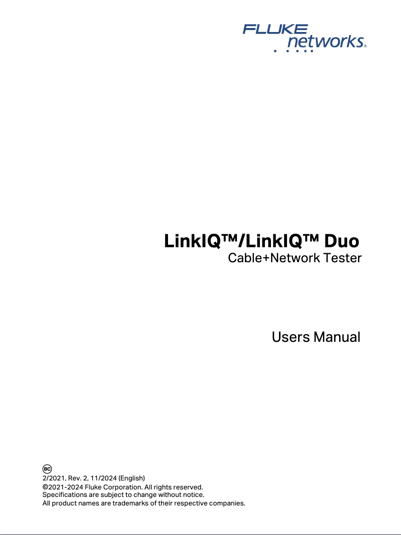 Imagen de la primera página del manual del dispositivo LinkIQ