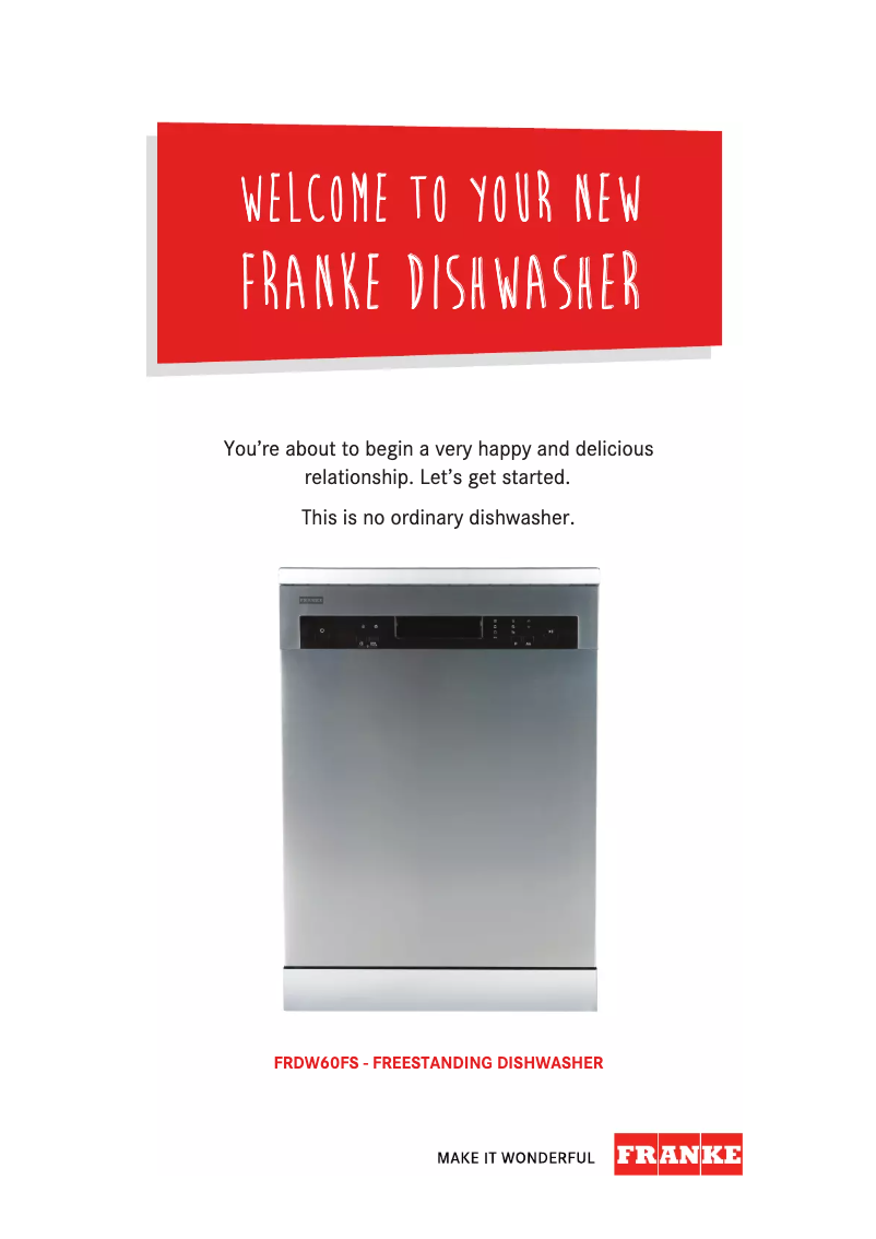 Página 1 del manual Manual de usuario Franke FRDW 60 FS