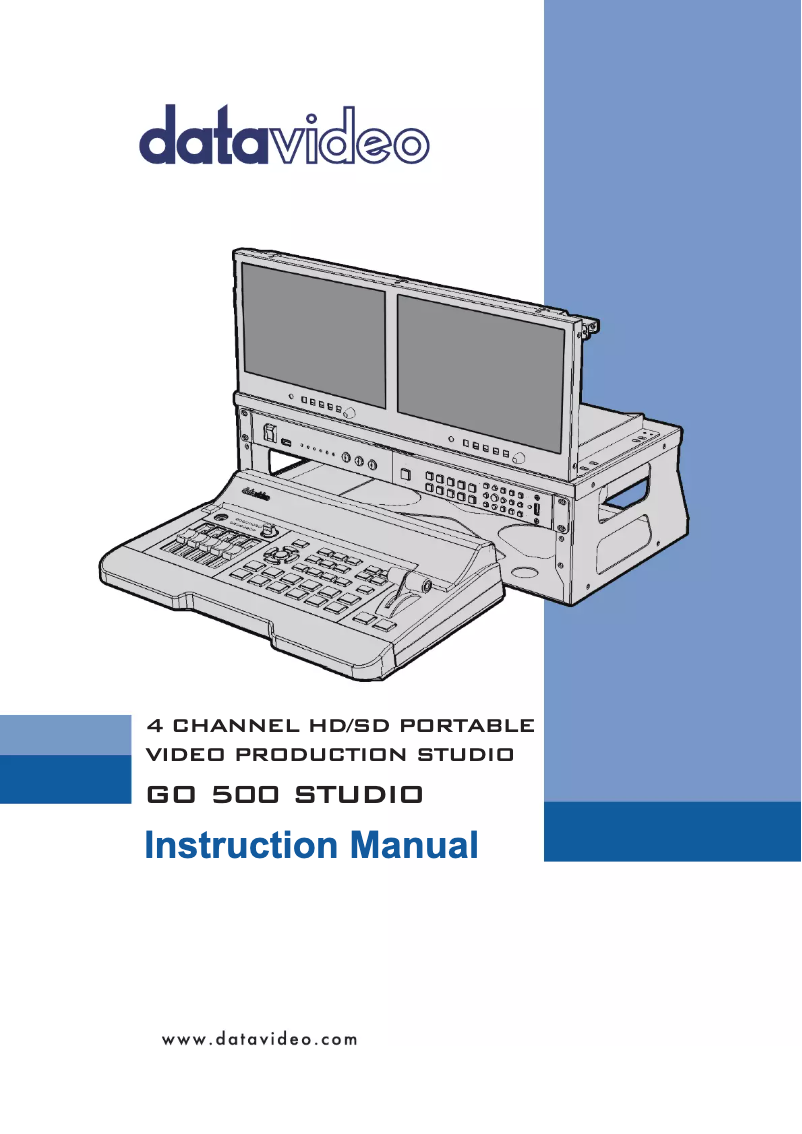 Página 1 del manual Manual de usuario DataVideo GO 500 STUDIO