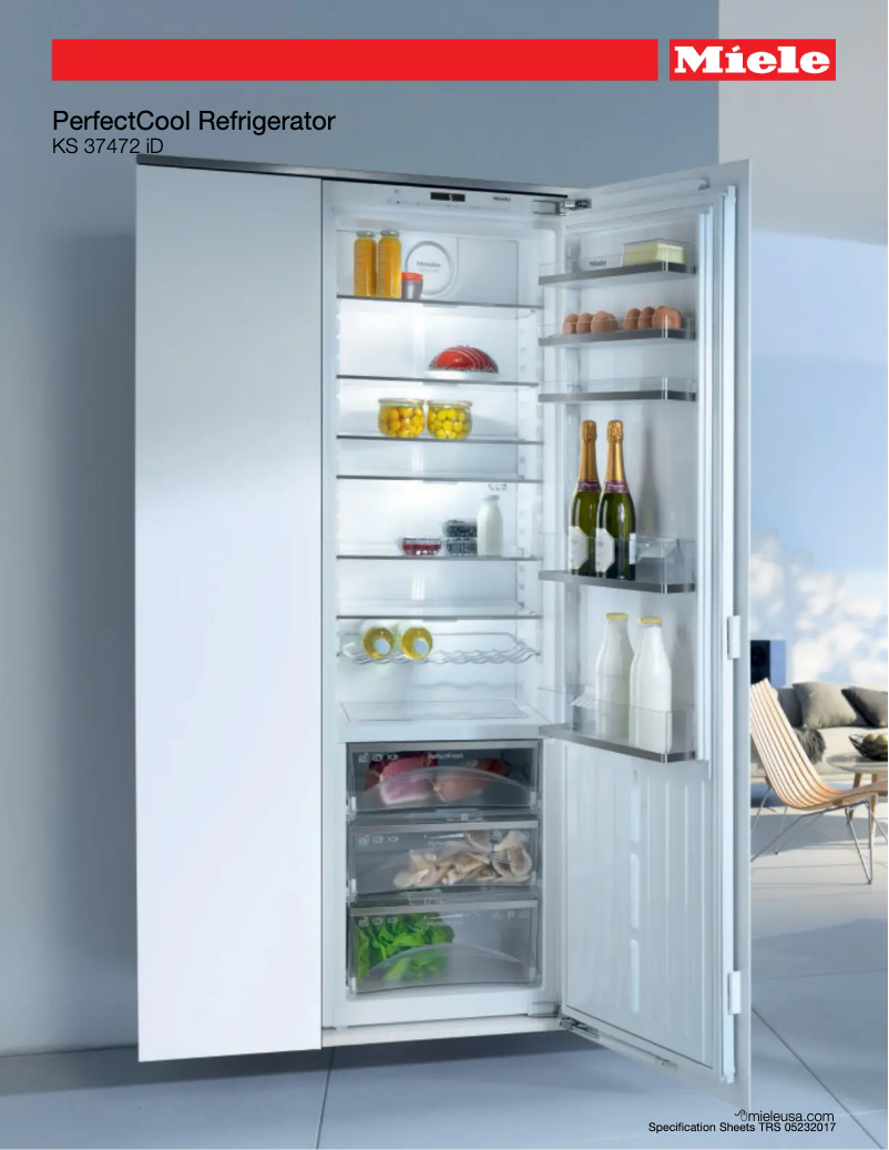 Página 1 del manual Ficha técnica Miele KS 37472 iD