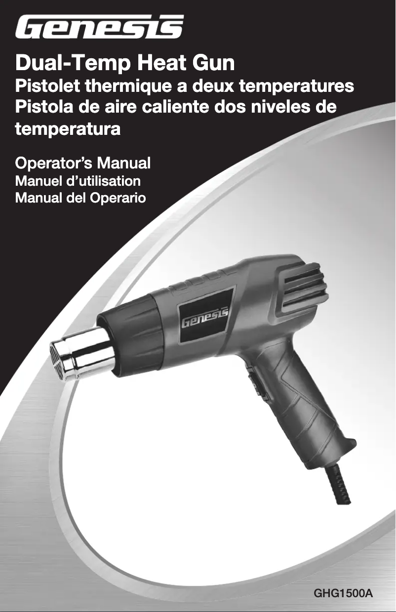 Imagen de la primera página del manual del dispositivo GHG1500A