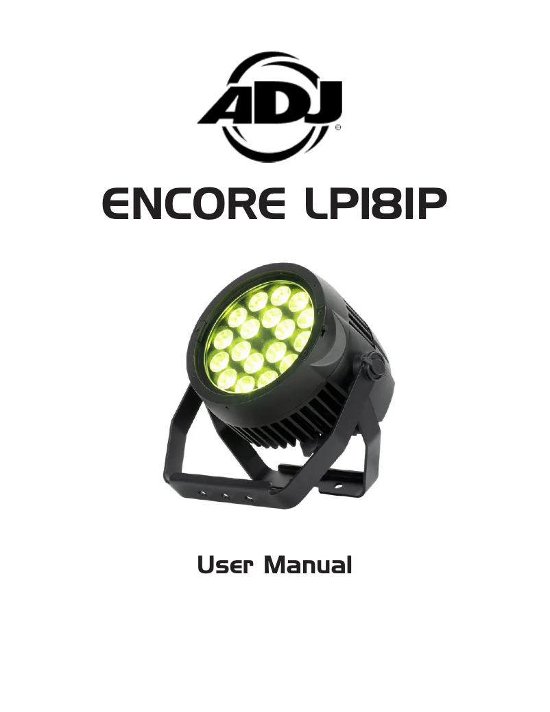 Página nº 1 - Manual de usuario American DJ ENCORE LP18IP