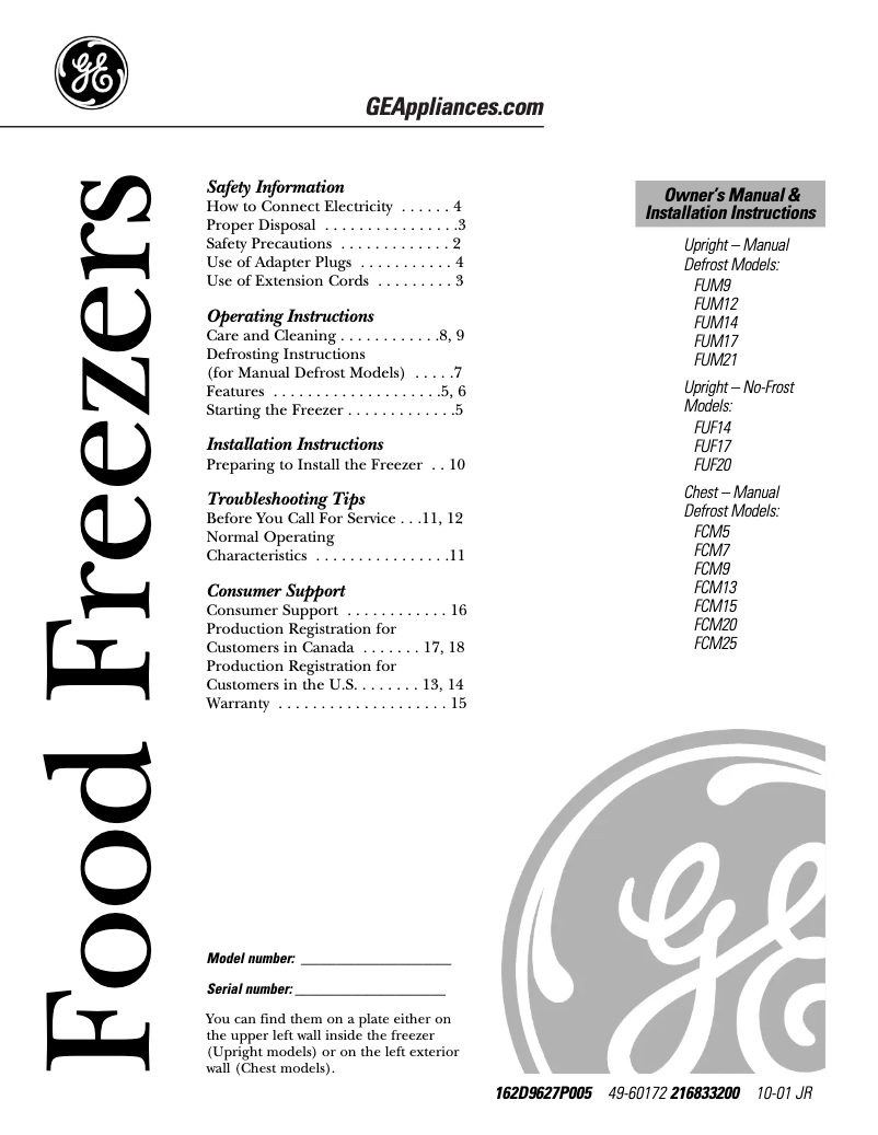 Imagen de la primera página del manual del dispositivo FUM17DMRWH