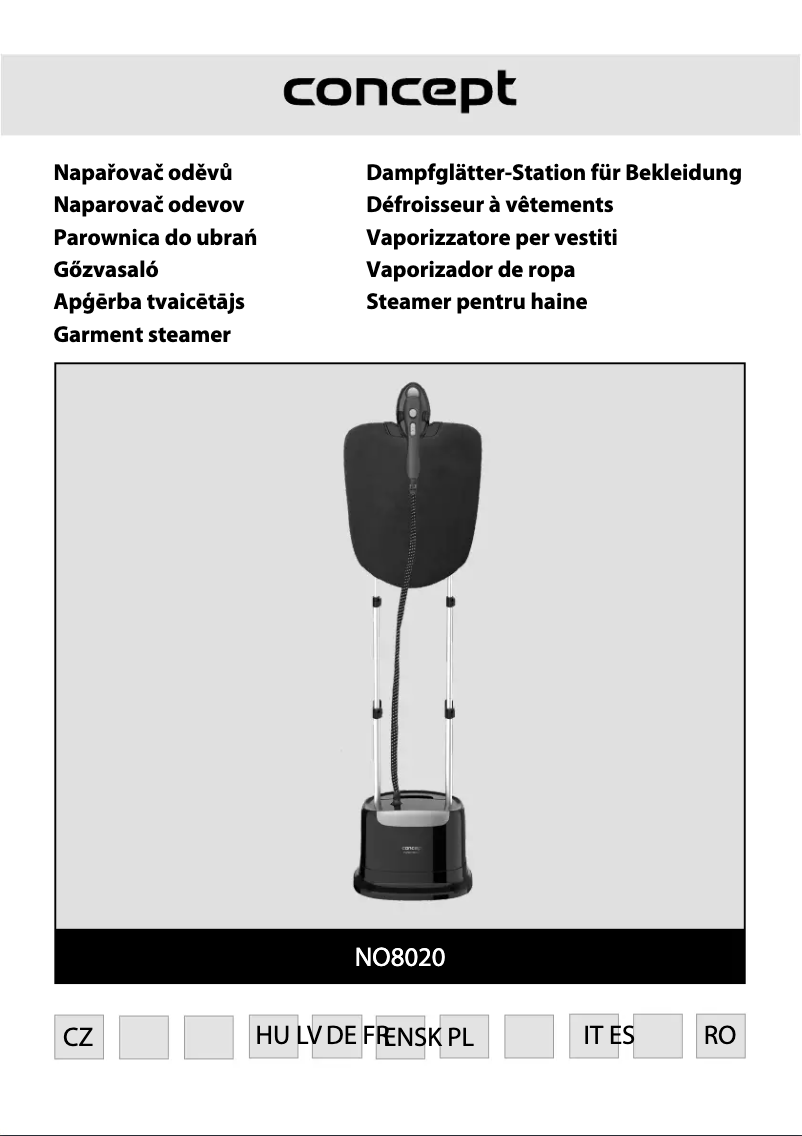 Imagen de la primera página del manual del dispositivo Perfect Steam NO8020