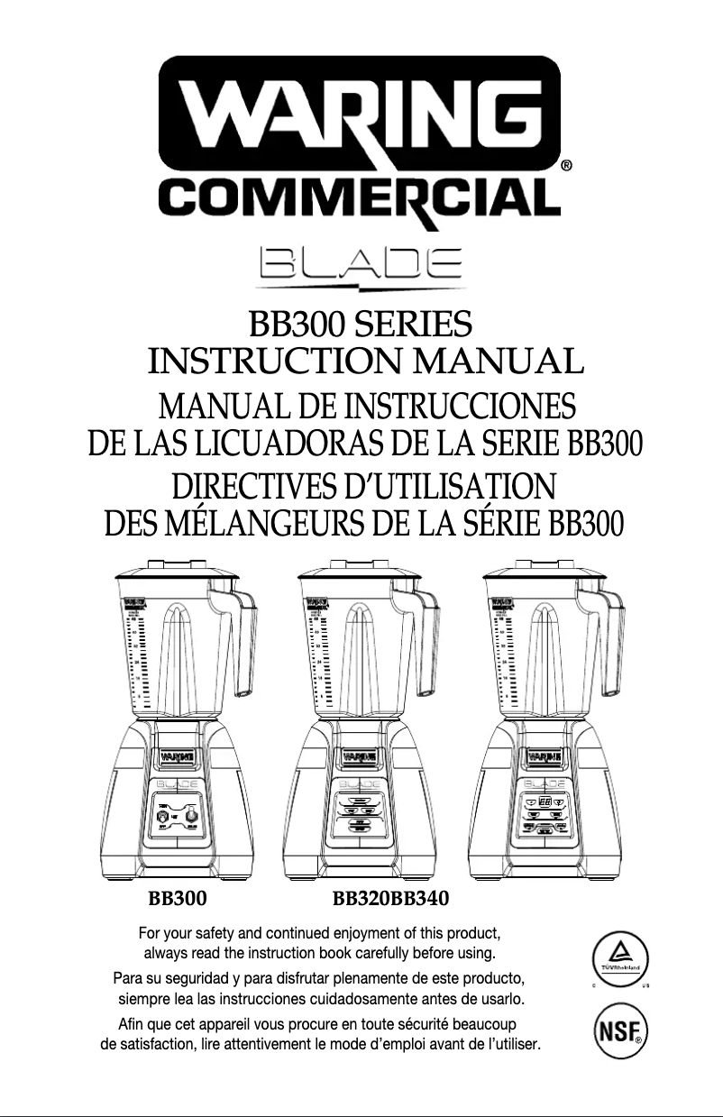 Imagen de la primera página del manual del dispositivo Blade BB300