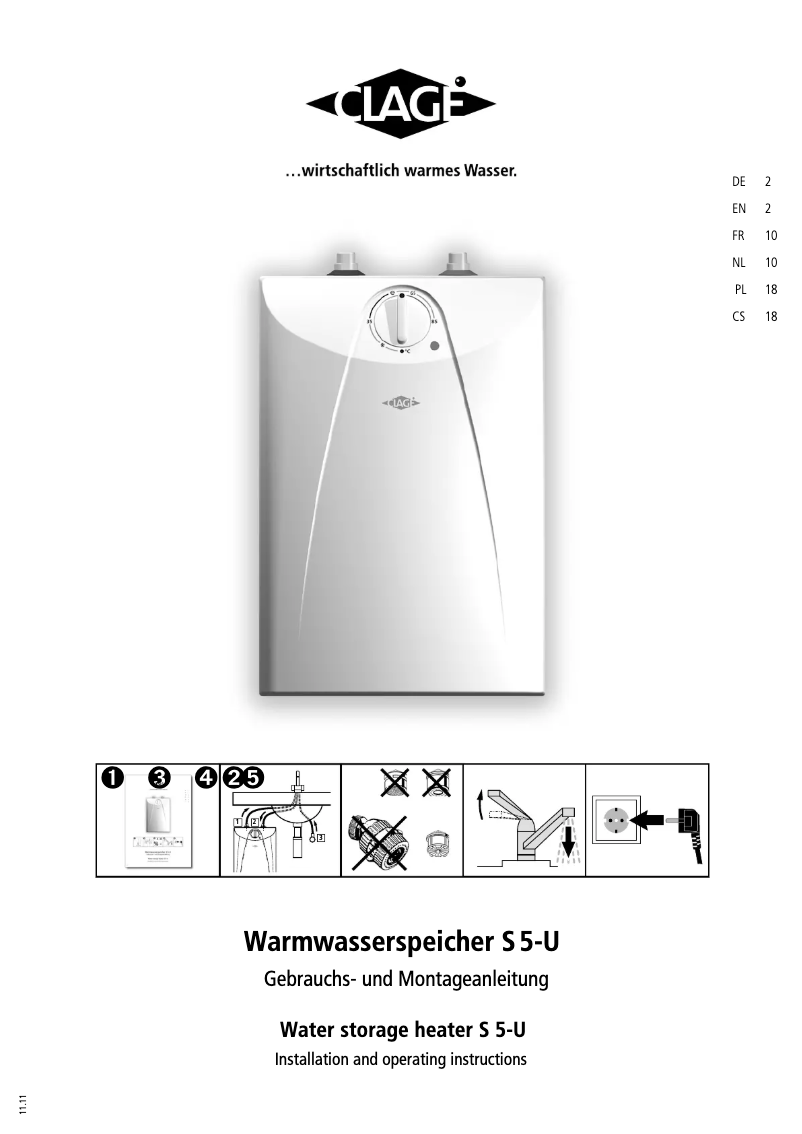 Imagen de la primera página del manual del dispositivo S 5-U