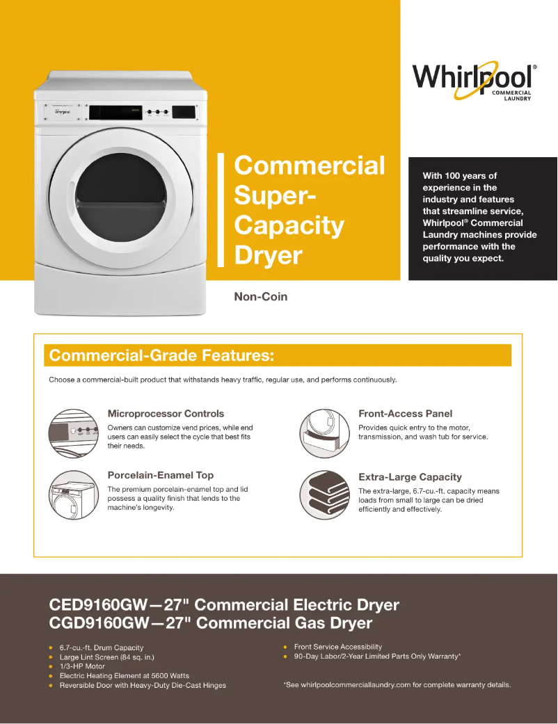 Página nº 1 - Ficha técnica Whirlpool CGD9160GW