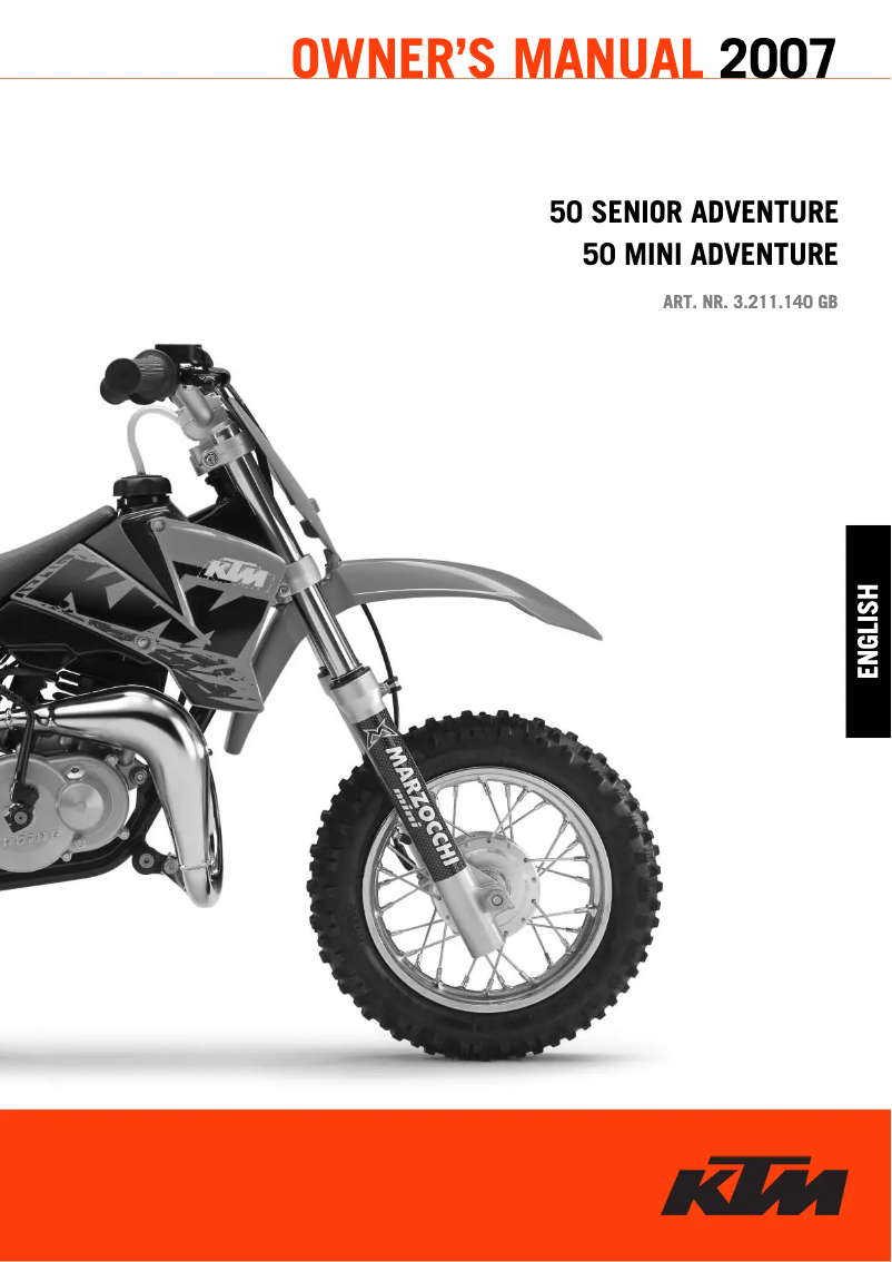 Imagen de la primera página del manual del dispositivo 50 Senior Adventure (2007)