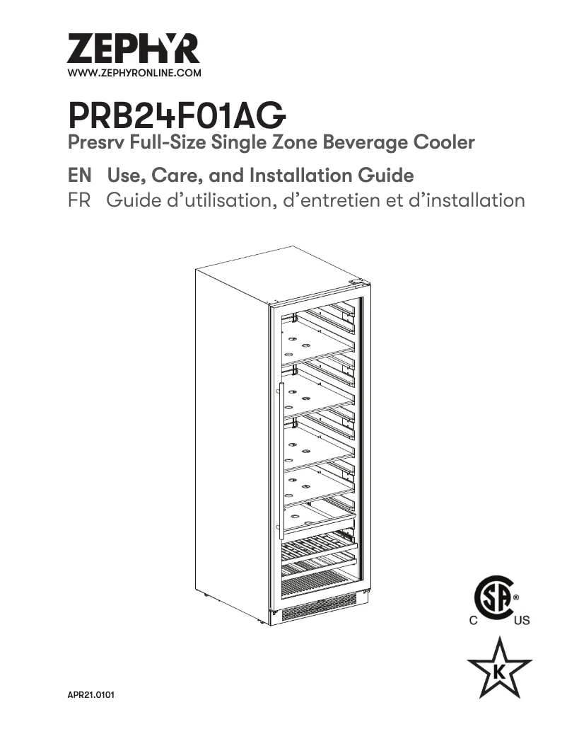 Imagen de la primera página del manual del dispositivo Presrv PRB24F01AG