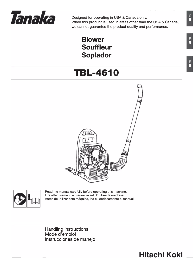 Imagen de la primera página del manual del dispositivo TBL-4610
