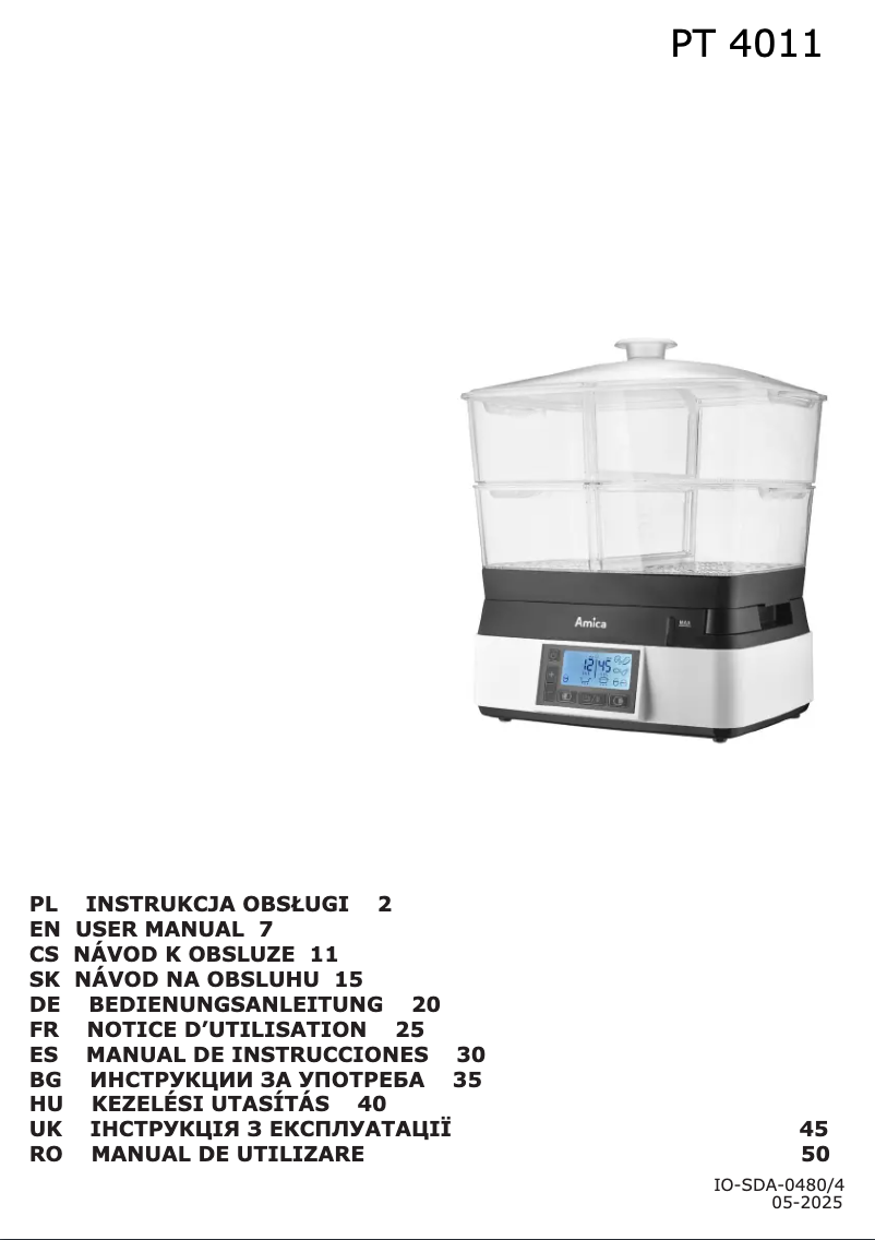 Imagen de la primera página del manual del dispositivo PT 4011