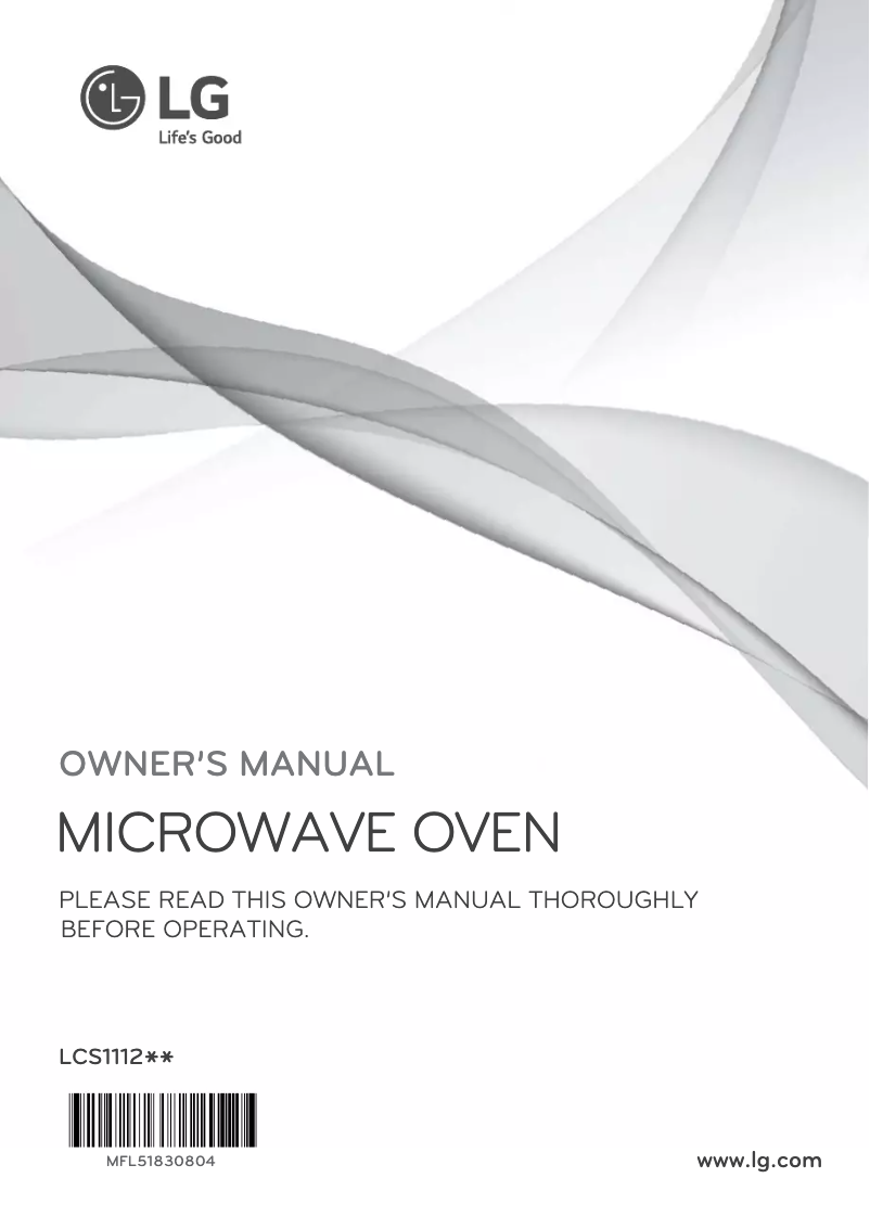 Página 1 del manual Manual de usuario LG LCS1112SW