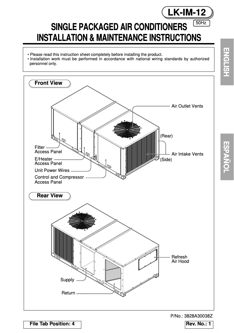 Página 1 del manual Manual de usuario LG LK-2580CH