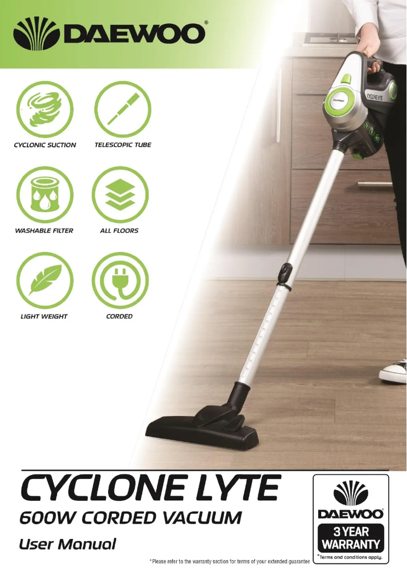 Imagen de la primera página del manual del dispositivo Cyclone Lyte FLR00039